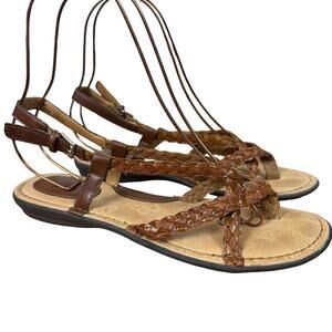Boc Born Concept Macedonia Strappy Sandals Braided Ankle Strap Shoes sz 9 M